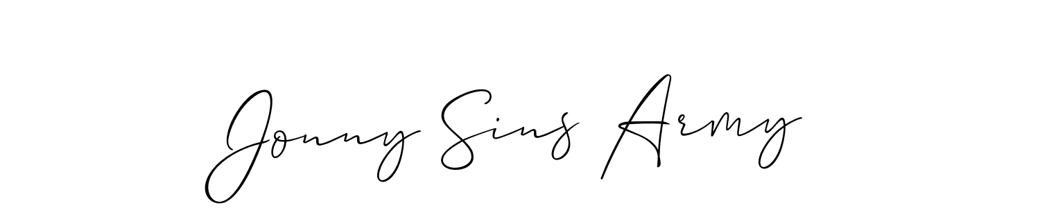 This is the best signature style for the Jonny Sins Army name. Also you like these signature font (Allison_Script). Mix name signature. Jonny Sins Army signature style 2 images and pictures png