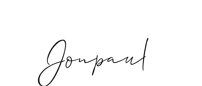 It looks lik you need a new signature style for name Jonpaul. Design unique handwritten (Allison_Script) signature with our free signature maker in just a few clicks. Jonpaul signature style 2 images and pictures png