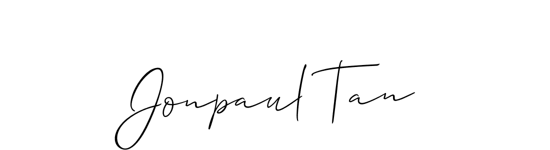 You should practise on your own different ways (Allison_Script) to write your name (Jonpaul Tan) in signature. don't let someone else do it for you. Jonpaul Tan signature style 2 images and pictures png
