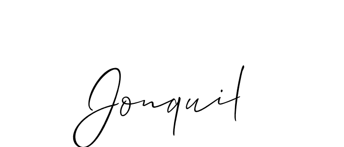 Make a short Jonquil signature style. Manage your documents anywhere anytime using Allison_Script. Create and add eSignatures, submit forms, share and send files easily. Jonquil signature style 2 images and pictures png
