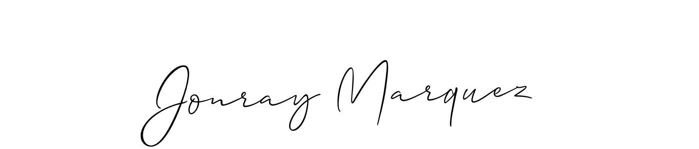 Make a short Jonray Marquez signature style. Manage your documents anywhere anytime using Allison_Script. Create and add eSignatures, submit forms, share and send files easily. Jonray Marquez signature style 2 images and pictures png