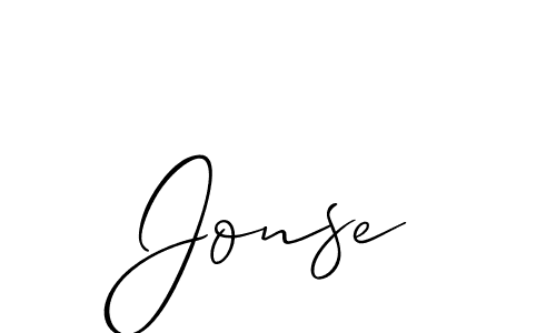 Allison_Script is a professional signature style that is perfect for those who want to add a touch of class to their signature. It is also a great choice for those who want to make their signature more unique. Get Jonse name to fancy signature for free. Jonse signature style 2 images and pictures png
