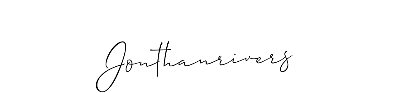 Use a signature maker to create a handwritten signature online. With this signature software, you can design (Allison_Script) your own signature for name Jonthanrivers. Jonthanrivers signature style 2 images and pictures png