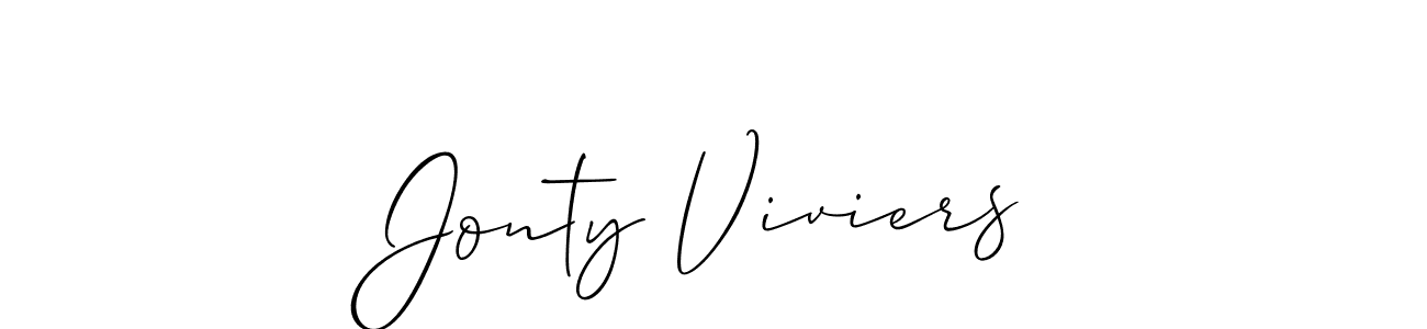 Also You can easily find your signature by using the search form. We will create Jonty Viviers name handwritten signature images for you free of cost using Allison_Script sign style. Jonty Viviers signature style 2 images and pictures png