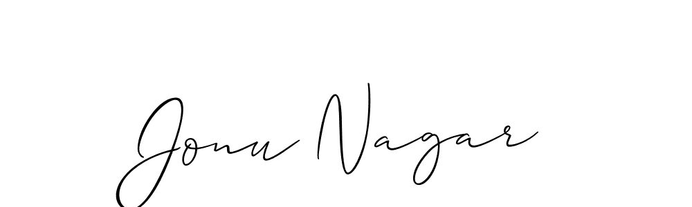 Similarly Allison_Script is the best handwritten signature design. Signature creator online .You can use it as an online autograph creator for name Jonu Nagar. Jonu Nagar signature style 2 images and pictures png