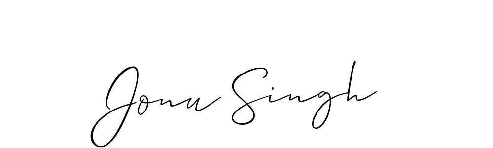 It looks lik you need a new signature style for name Jonu Singh. Design unique handwritten (Allison_Script) signature with our free signature maker in just a few clicks. Jonu Singh signature style 2 images and pictures png