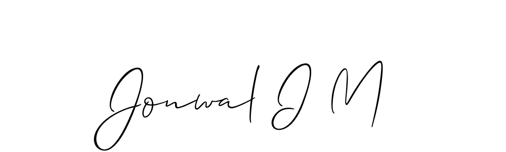 You should practise on your own different ways (Allison_Script) to write your name (Jonwal I M) in signature. don't let someone else do it for you. Jonwal I M signature style 2 images and pictures png