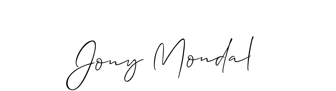 Make a short Jony Mondal signature style. Manage your documents anywhere anytime using Allison_Script. Create and add eSignatures, submit forms, share and send files easily. Jony Mondal signature style 2 images and pictures png