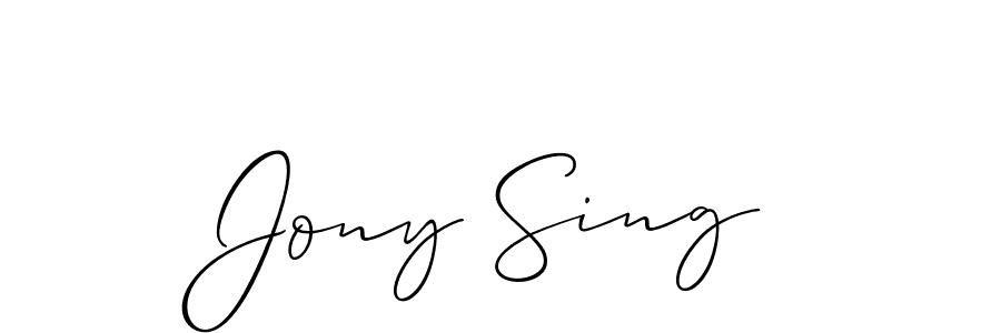 Once you've used our free online signature maker to create your best signature Allison_Script style, it's time to enjoy all of the benefits that Jony Sing name signing documents. Jony Sing signature style 2 images and pictures png