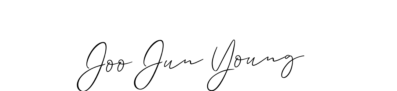 The best way (Allison_Script) to make a short signature is to pick only two or three words in your name. The name Joo Jun Young include a total of six letters. For converting this name. Joo Jun Young signature style 2 images and pictures png