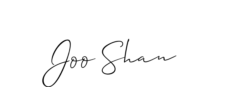 Use a signature maker to create a handwritten signature online. With this signature software, you can design (Allison_Script) your own signature for name Joo Shan. Joo Shan signature style 2 images and pictures png