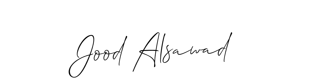 Also You can easily find your signature by using the search form. We will create Jood Alsawad name handwritten signature images for you free of cost using Allison_Script sign style. Jood Alsawad signature style 2 images and pictures png