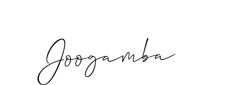 Make a beautiful signature design for name Joogamba. With this signature (Allison_Script) style, you can create a handwritten signature for free. Joogamba signature style 2 images and pictures png