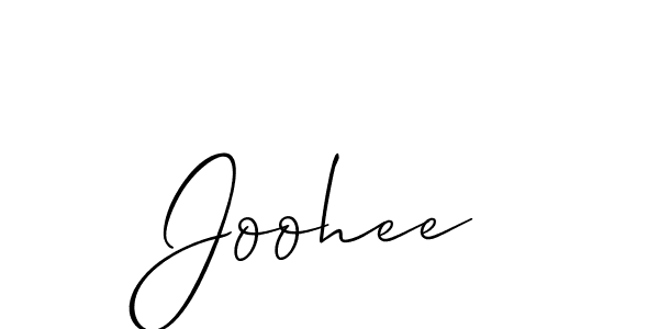 How to Draw Joohee signature style? Allison_Script is a latest design signature styles for name Joohee. Joohee signature style 2 images and pictures png