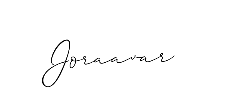 Design your own signature with our free online signature maker. With this signature software, you can create a handwritten (Allison_Script) signature for name Joraavar. Joraavar signature style 2 images and pictures png