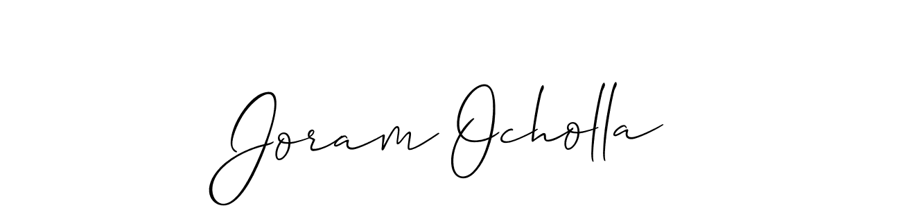 Make a beautiful signature design for name Joram Ocholla. With this signature (Allison_Script) style, you can create a handwritten signature for free. Joram Ocholla signature style 2 images and pictures png