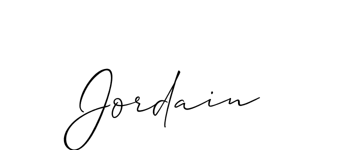 Design your own signature with our free online signature maker. With this signature software, you can create a handwritten (Allison_Script) signature for name Jordain. Jordain signature style 2 images and pictures png