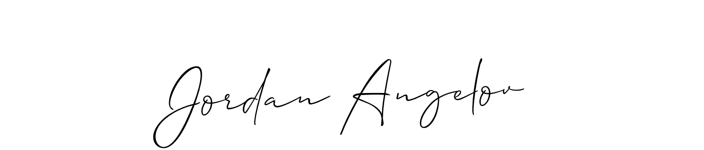 Make a beautiful signature design for name Jordan Angelov. With this signature (Allison_Script) style, you can create a handwritten signature for free. Jordan Angelov signature style 2 images and pictures png