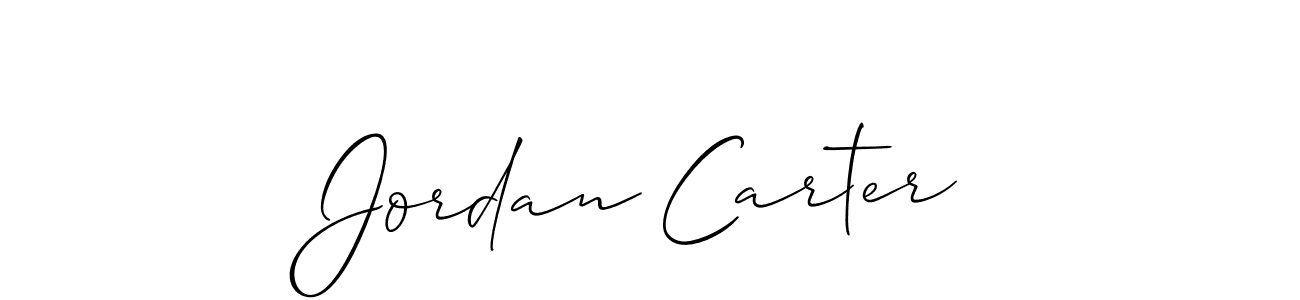 How to make Jordan Carter name signature. Use Allison_Script style for creating short signs online. This is the latest handwritten sign. Jordan Carter signature style 2 images and pictures png