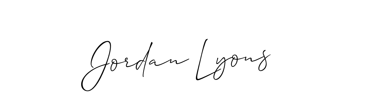 Also You can easily find your signature by using the search form. We will create Jordan Lyons name handwritten signature images for you free of cost using Allison_Script sign style. Jordan Lyons signature style 2 images and pictures png