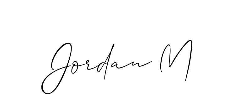 Jordan M stylish signature style. Best Handwritten Sign (Allison_Script) for my name. Handwritten Signature Collection Ideas for my name Jordan M. Jordan M signature style 2 images and pictures png