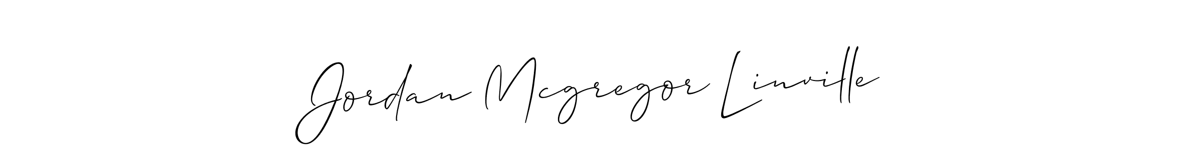 Allison_Script is a professional signature style that is perfect for those who want to add a touch of class to their signature. It is also a great choice for those who want to make their signature more unique. Get Jordan Mcgregor Linville name to fancy signature for free. Jordan Mcgregor Linville signature style 2 images and pictures png