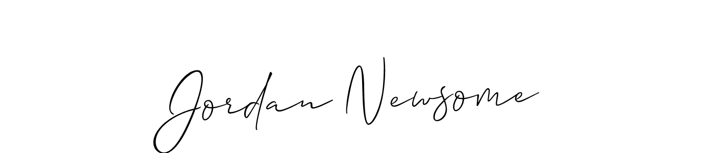 Use a signature maker to create a handwritten signature online. With this signature software, you can design (Allison_Script) your own signature for name Jordan Newsome. Jordan Newsome signature style 2 images and pictures png