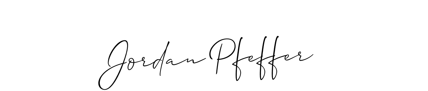 How to make Jordan Pfeffer name signature. Use Allison_Script style for creating short signs online. This is the latest handwritten sign. Jordan Pfeffer signature style 2 images and pictures png