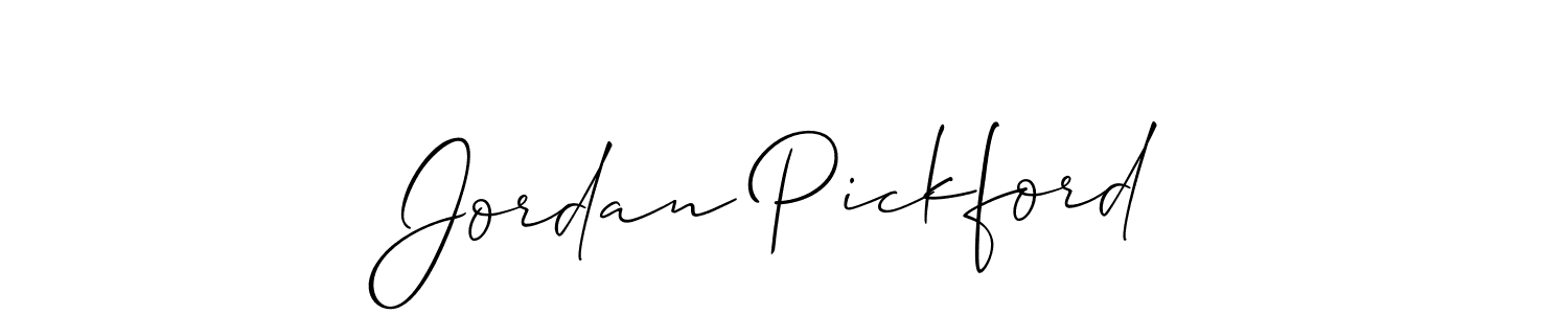 Also You can easily find your signature by using the search form. We will create Jordan Pickford name handwritten signature images for you free of cost using Allison_Script sign style. Jordan Pickford signature style 2 images and pictures png