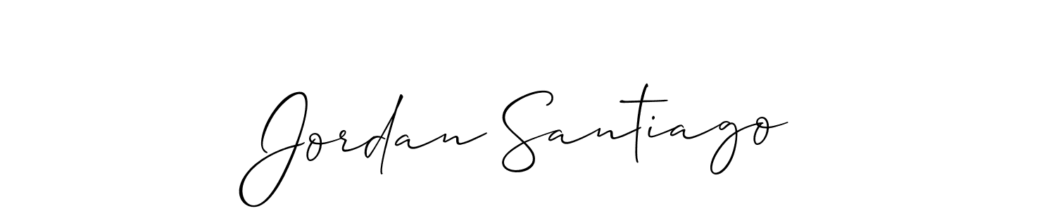 Allison_Script is a professional signature style that is perfect for those who want to add a touch of class to their signature. It is also a great choice for those who want to make their signature more unique. Get Jordan Santiago name to fancy signature for free. Jordan Santiago signature style 2 images and pictures png