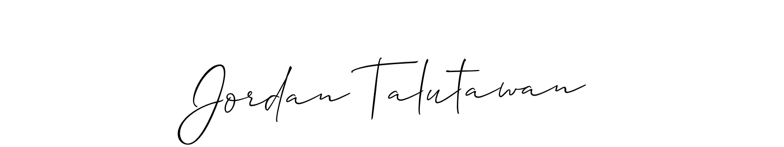 How to Draw Jordan Talutawan signature style? Allison_Script is a latest design signature styles for name Jordan Talutawan. Jordan Talutawan signature style 2 images and pictures png