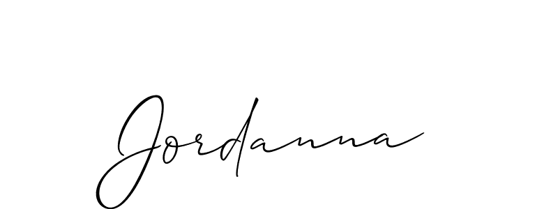 Make a beautiful signature design for name Jordanna. With this signature (Allison_Script) style, you can create a handwritten signature for free. Jordanna signature style 2 images and pictures png