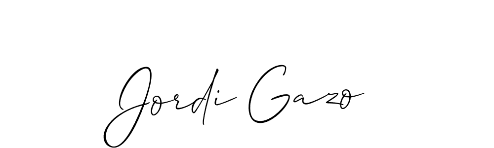 Create a beautiful signature design for name Jordi Gazo. With this signature (Allison_Script) fonts, you can make a handwritten signature for free. Jordi Gazo signature style 2 images and pictures png