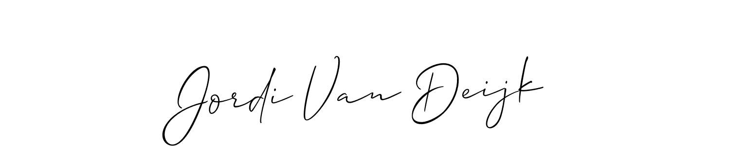 Design your own signature with our free online signature maker. With this signature software, you can create a handwritten (Allison_Script) signature for name Jordi Van Deijk. Jordi Van Deijk signature style 2 images and pictures png