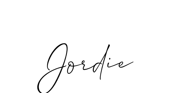 How to Draw Jordie signature style? Allison_Script is a latest design signature styles for name Jordie. Jordie signature style 2 images and pictures png