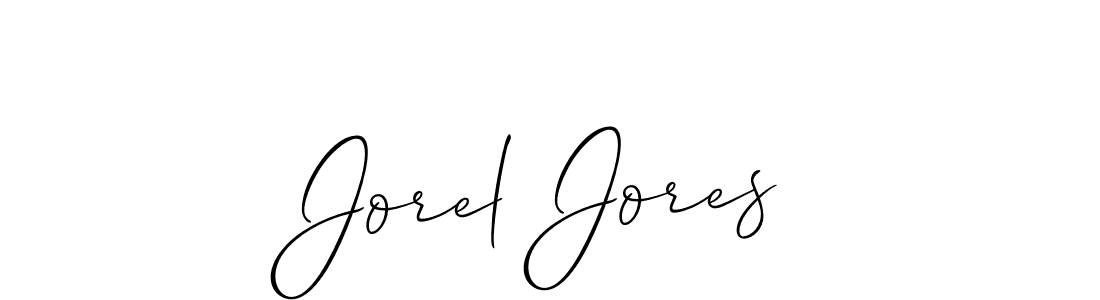 How to Draw Jorel Jores signature style? Allison_Script is a latest design signature styles for name Jorel Jores. Jorel Jores signature style 2 images and pictures png