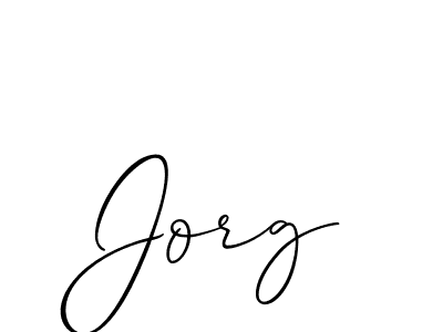 Design your own signature with our free online signature maker. With this signature software, you can create a handwritten (Allison_Script) signature for name Jorg. Jorg signature style 2 images and pictures png