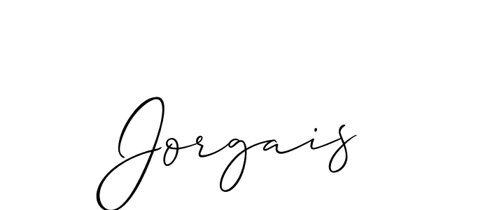 Use a signature maker to create a handwritten signature online. With this signature software, you can design (Allison_Script) your own signature for name Jorgais. Jorgais signature style 2 images and pictures png