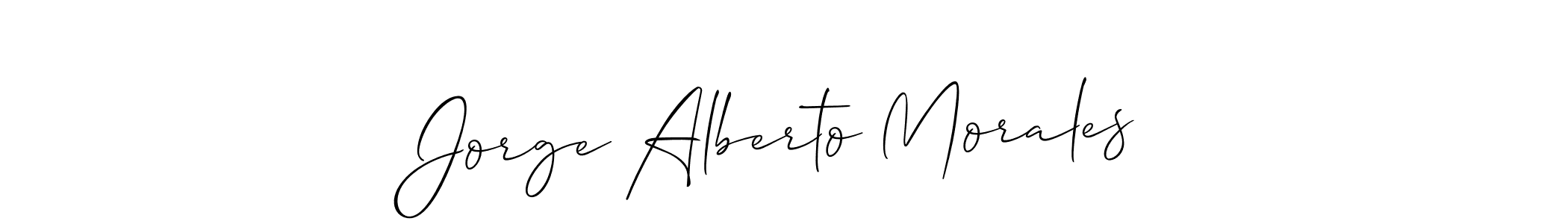 Similarly Allison_Script is the best handwritten signature design. Signature creator online .You can use it as an online autograph creator for name Jorge Alberto Morales. Jorge Alberto Morales signature style 2 images and pictures png