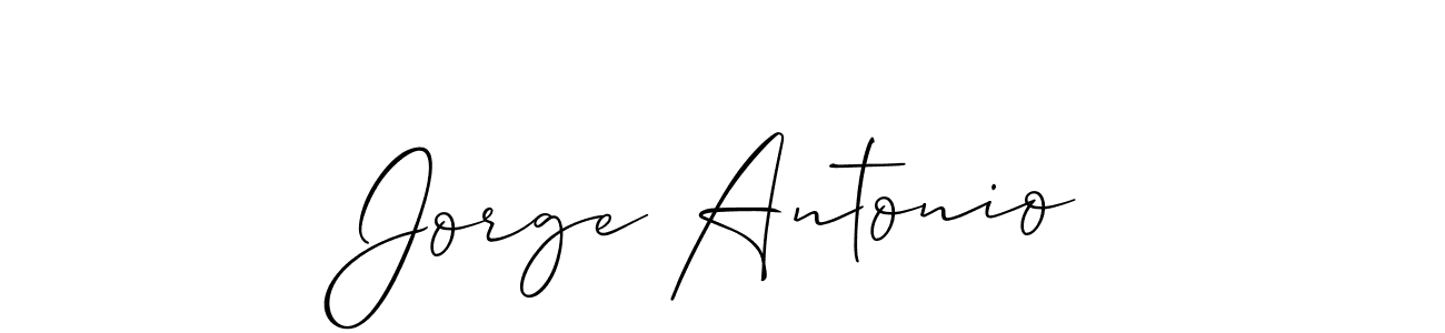 Jorge Antonio stylish signature style. Best Handwritten Sign (Allison_Script) for my name. Handwritten Signature Collection Ideas for my name Jorge Antonio. Jorge Antonio signature style 2 images and pictures png
