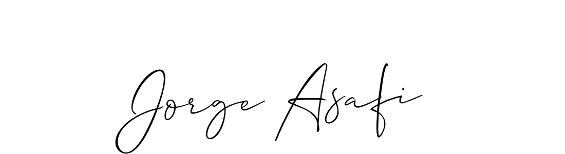 Allison_Script is a professional signature style that is perfect for those who want to add a touch of class to their signature. It is also a great choice for those who want to make their signature more unique. Get Jorge Asafi name to fancy signature for free. Jorge Asafi signature style 2 images and pictures png