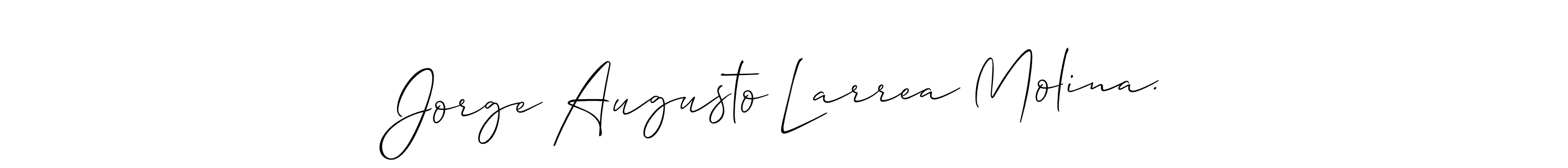 Best and Professional Signature Style for Jorge Augusto Larrea Molina.. Allison_Script Best Signature Style Collection. Jorge Augusto Larrea Molina. signature style 2 images and pictures png