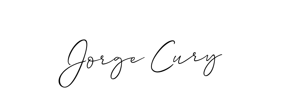 Make a beautiful signature design for name Jorge Cury. With this signature (Allison_Script) style, you can create a handwritten signature for free. Jorge Cury signature style 2 images and pictures png
