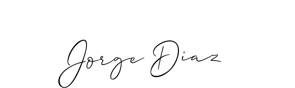 How to make Jorge Diaz signature? Allison_Script is a professional autograph style. Create handwritten signature for Jorge Diaz name. Jorge Diaz signature style 2 images and pictures png