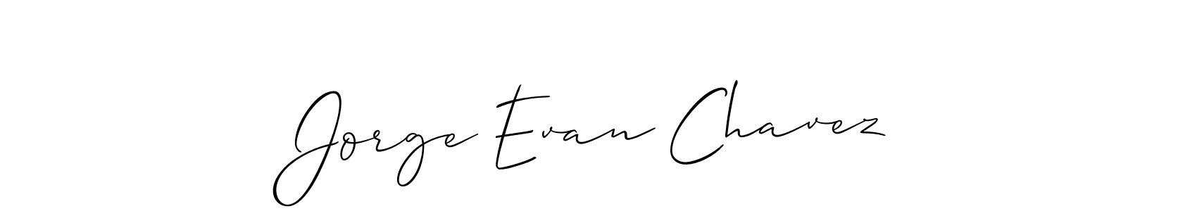 Jorge Evan Chavez stylish signature style. Best Handwritten Sign (Allison_Script) for my name. Handwritten Signature Collection Ideas for my name Jorge Evan Chavez. Jorge Evan Chavez signature style 2 images and pictures png