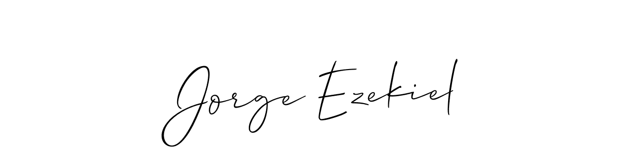 Design your own signature with our free online signature maker. With this signature software, you can create a handwritten (Allison_Script) signature for name Jorge Ezekiel. Jorge Ezekiel signature style 2 images and pictures png