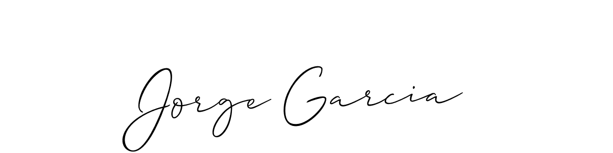 How to make Jorge Garcia signature? Allison_Script is a professional autograph style. Create handwritten signature for Jorge Garcia name. Jorge Garcia signature style 2 images and pictures png