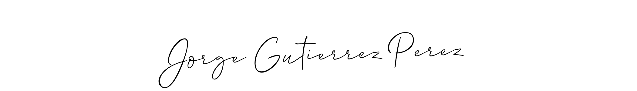 It looks lik you need a new signature style for name Jorge Gutierrez Perez. Design unique handwritten (Allison_Script) signature with our free signature maker in just a few clicks. Jorge Gutierrez Perez signature style 2 images and pictures png