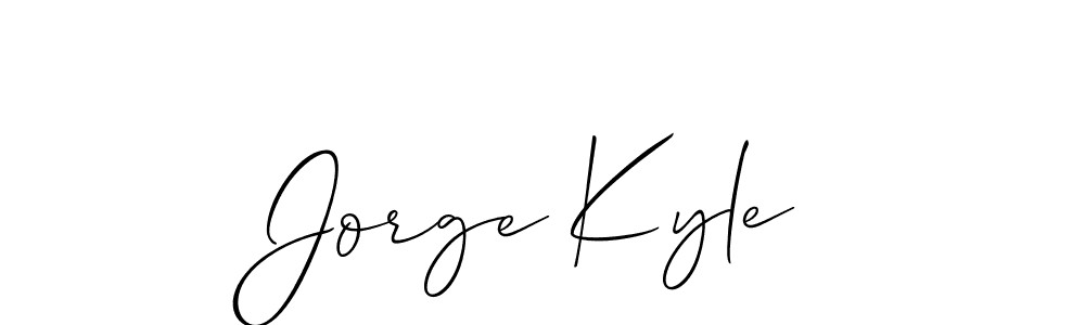 Create a beautiful signature design for name Jorge Kyle. With this signature (Allison_Script) fonts, you can make a handwritten signature for free. Jorge Kyle signature style 2 images and pictures png
