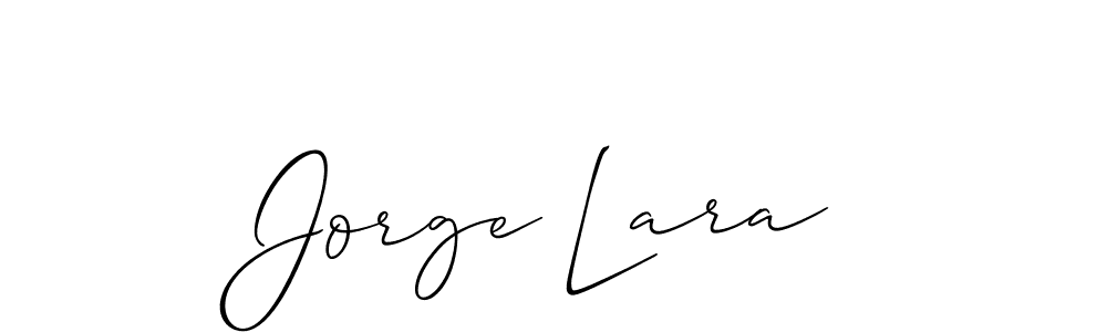 Create a beautiful signature design for name Jorge Lara. With this signature (Allison_Script) fonts, you can make a handwritten signature for free. Jorge Lara signature style 2 images and pictures png